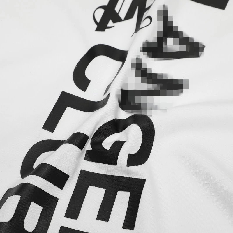 Streetwear Cotton Logo Print T-Shirt Ivory White - Gallery Image 7 - Detailed View