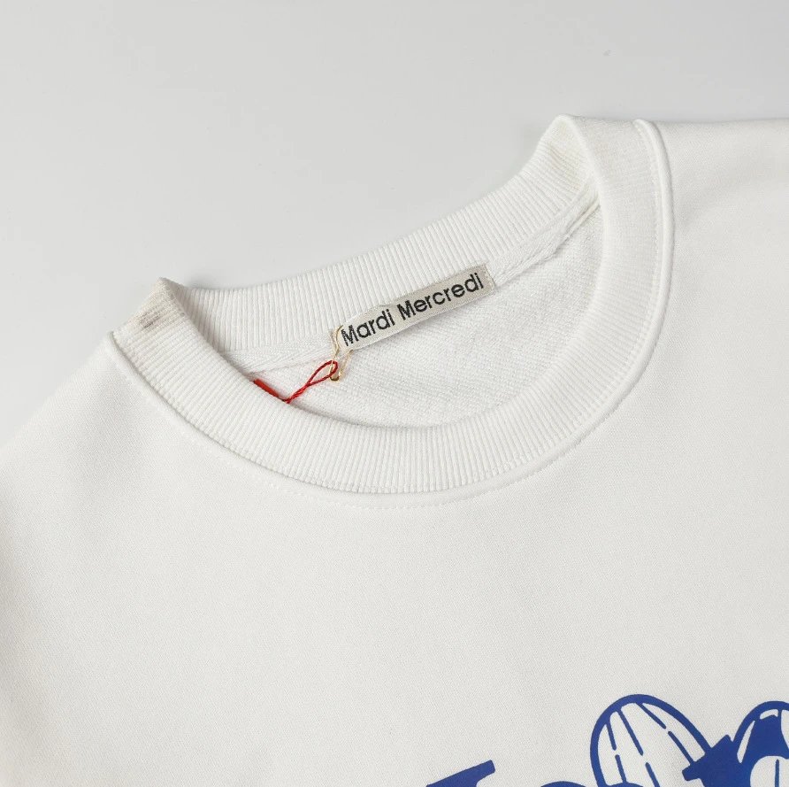 Trendy Oversized Daisy Graphic Crewneck Pullover, Ash Grey - Gallery Image 7 - Detailed View