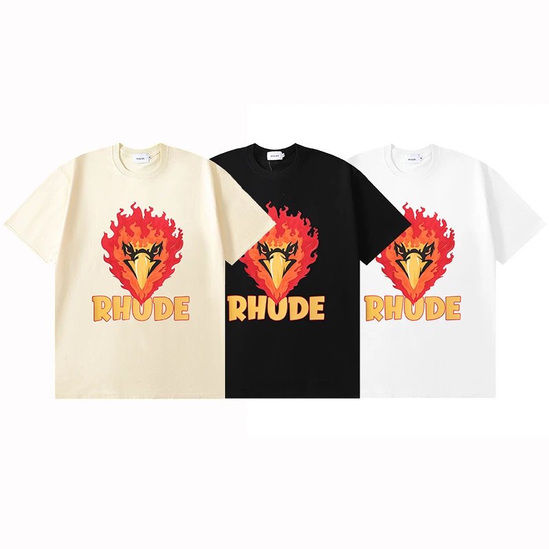 Rhude Flaming Eagle T-Shirt Multicolor - High Quality Product Image - Cnfans