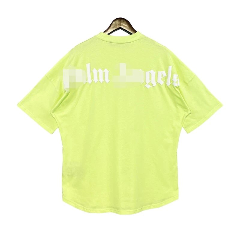Streetwear Cotton Oversized T-Shirt Neon Yellow - Palm Angels - Cnfans - $21.61