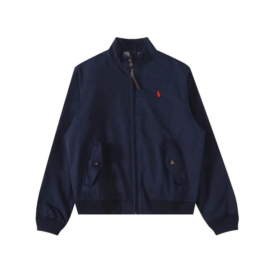 Men's Harrington Jacket Workwear Style Navy - Ralph Lauren - Cnfans - $58.71
