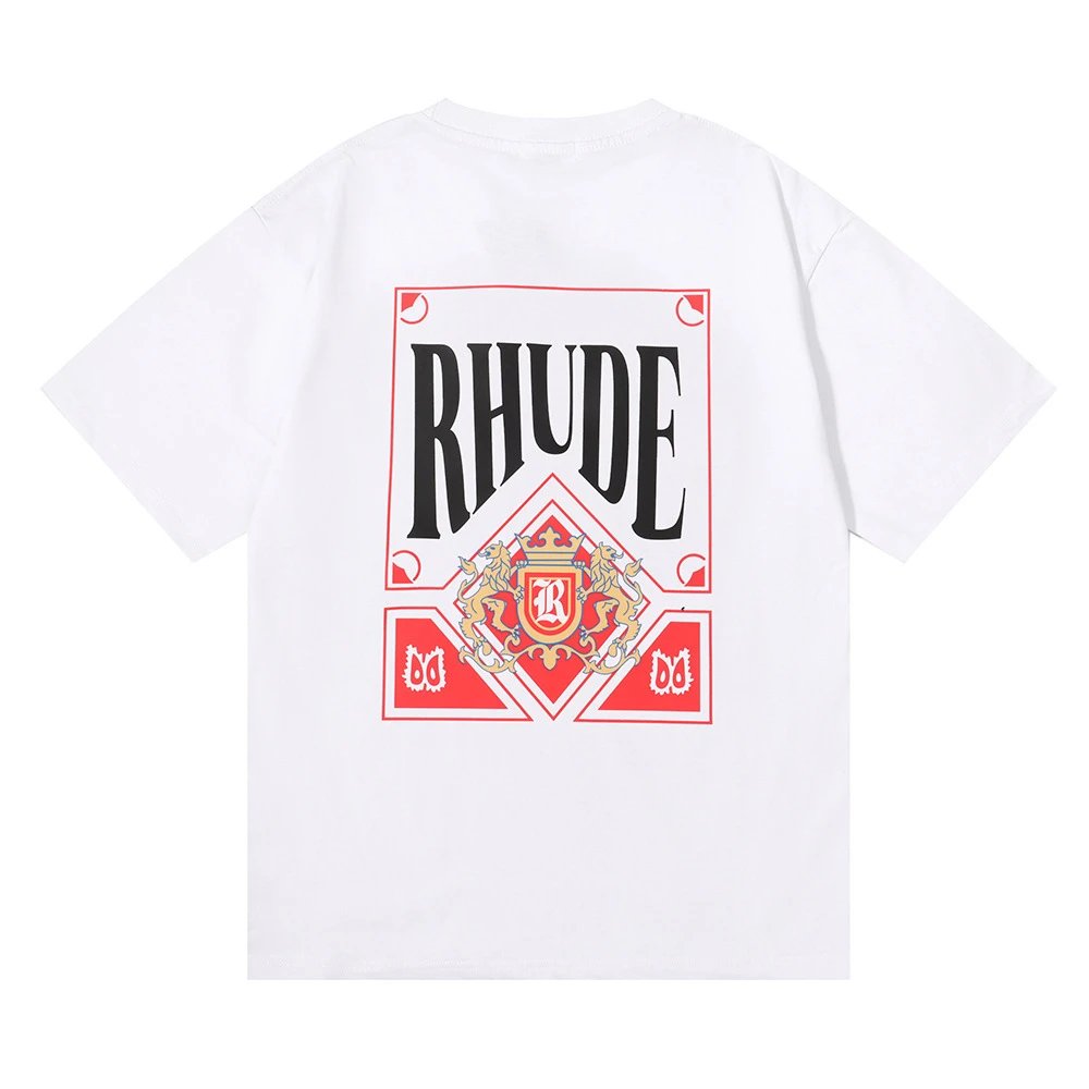 Rhude Card Print Tee White - Gallery Image 4 - Detailed View