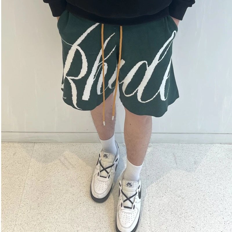 Rhude Jacquard Knit Shorts Multicolor - Gallery Image 8 - Detailed View