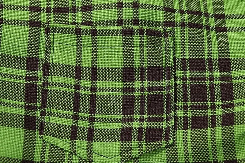 Palm Angels Plaid Overshirt Green - Gallery Image 5 - Detailed View