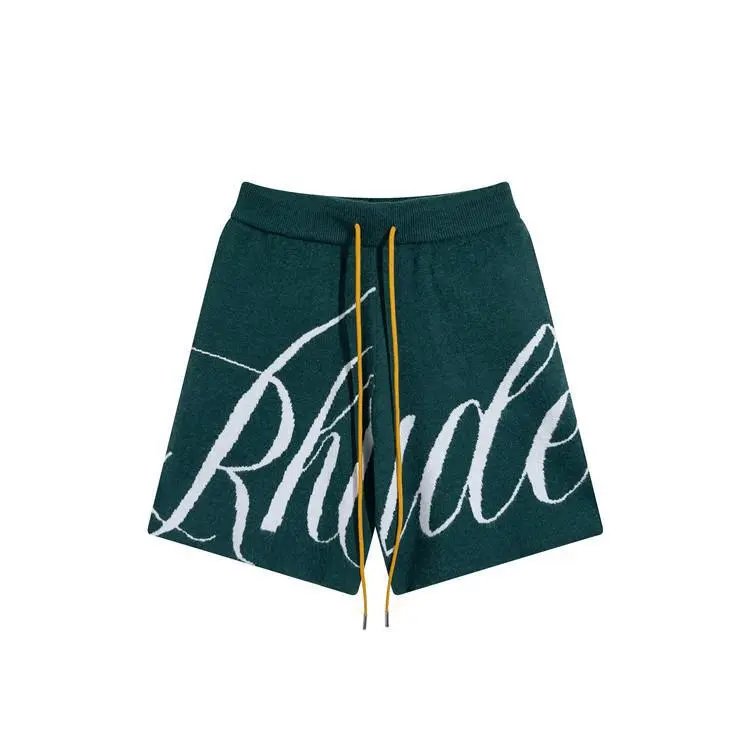 Rhude Jacquard Knit Shorts Multicolor - Gallery Image 6 - Detailed View