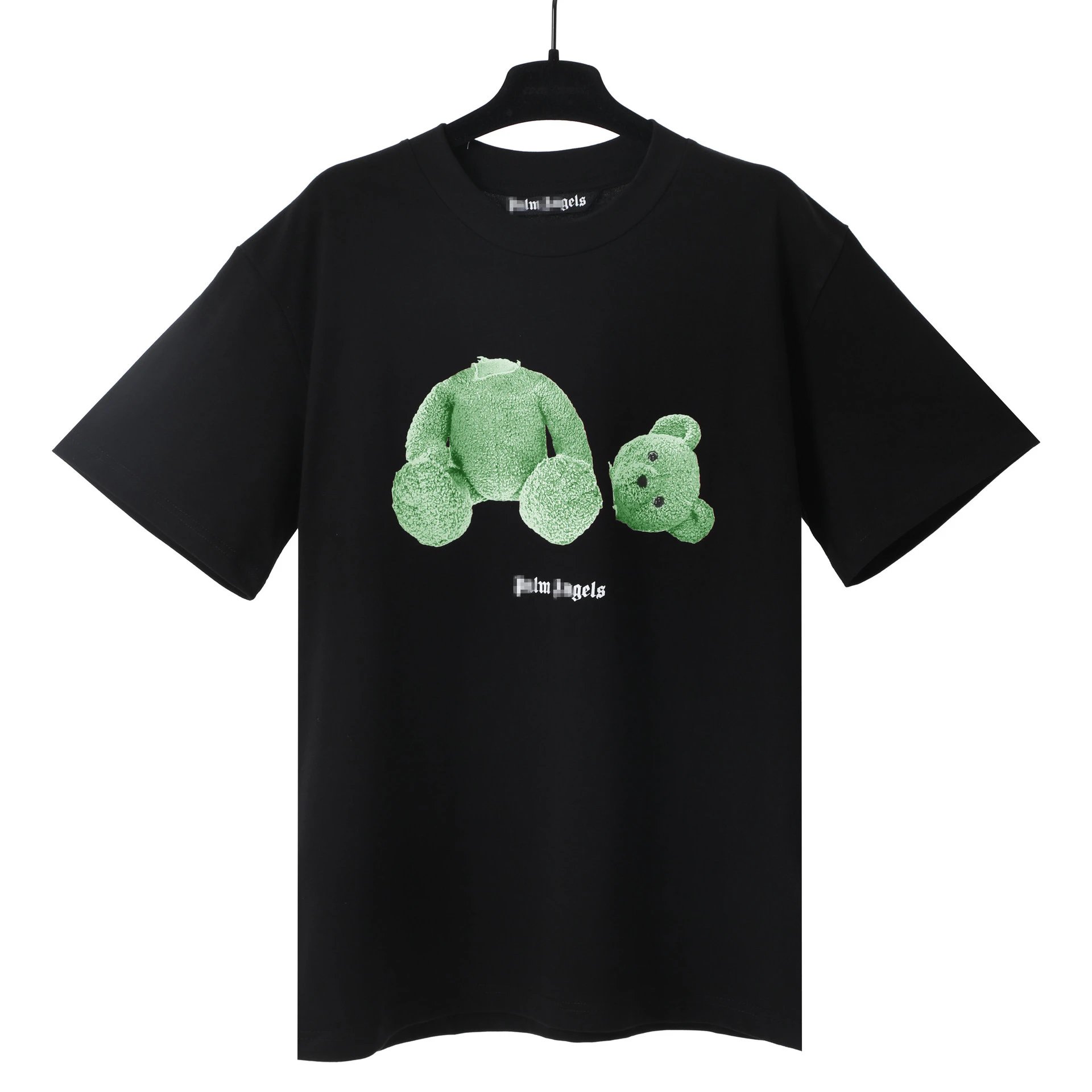 Street Style Cotton Bear Graphic Tee Emerald Green - Palm Angels - Cnfans - $20.32