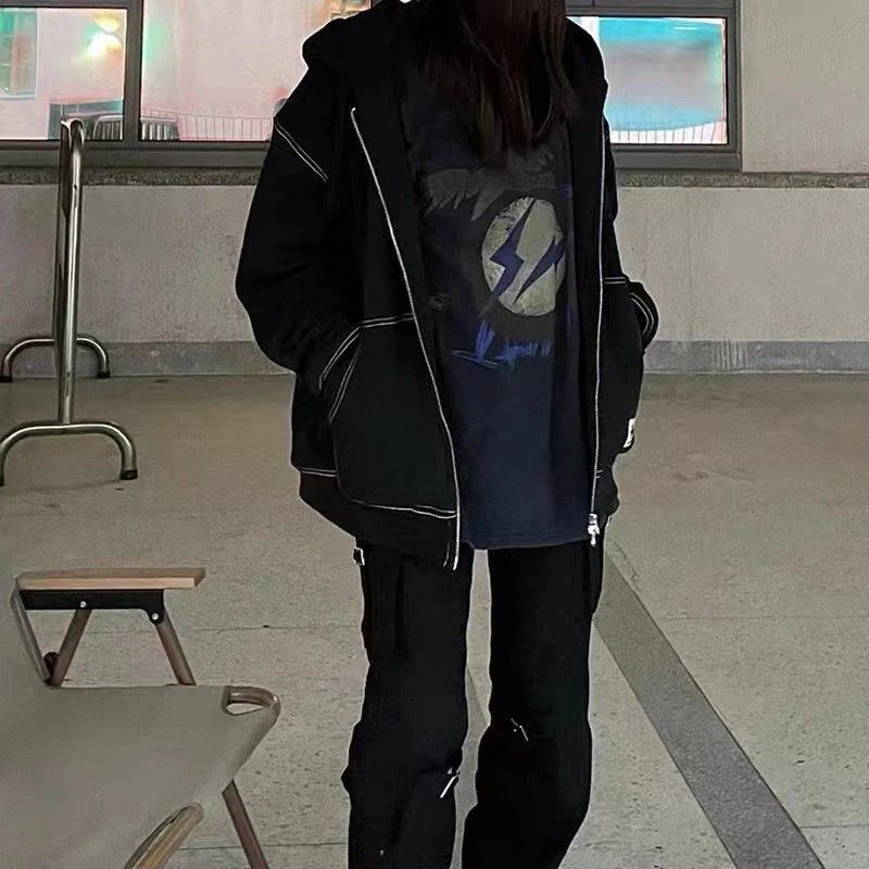 Street Eagle Graphic Cotton Tee Midnight Black - Gallery Image 12 - Detailed View