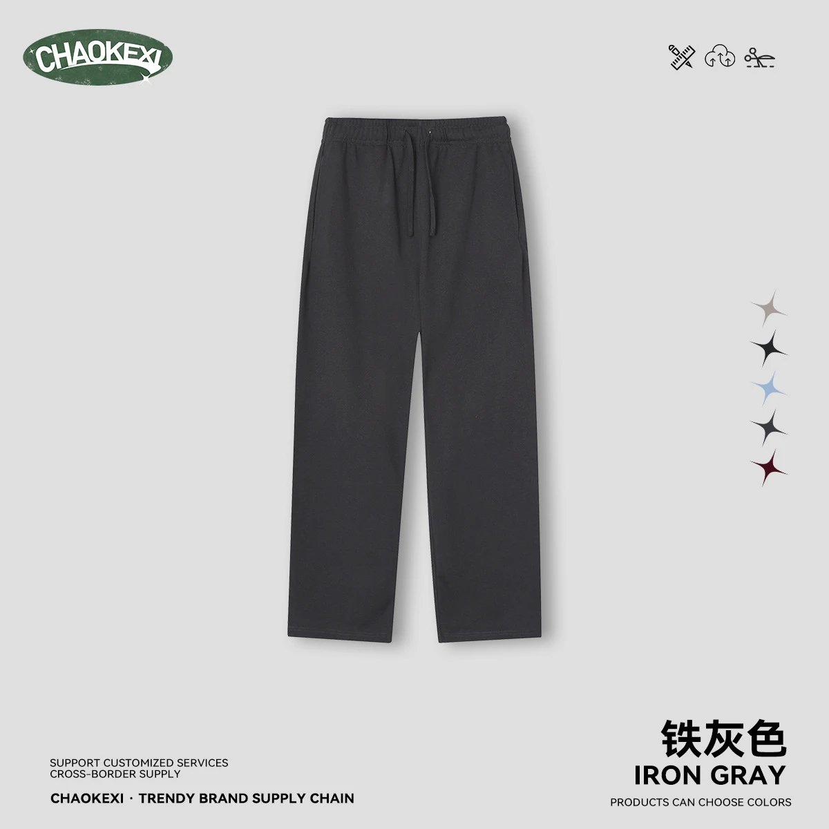 Fleece Hoodie Set Streetwear Zip Up Iron Gray - Idlt - Cnfans - $26.77