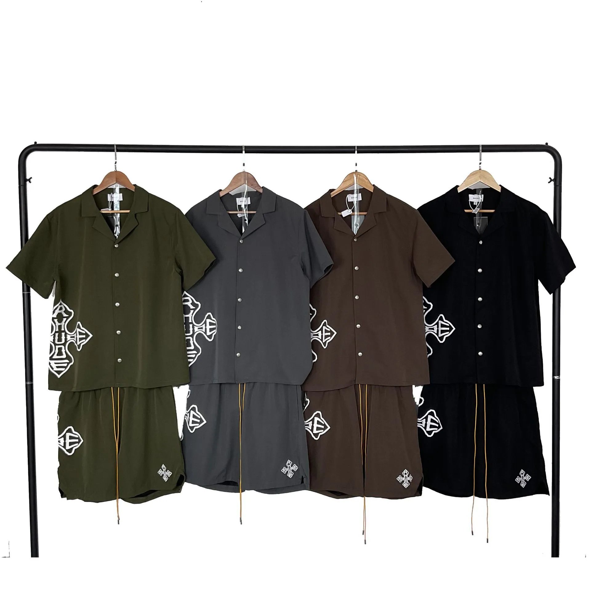 Rhude Graphic Shirt and Shorts Set Multi - High Quality Product Image - Cnfans