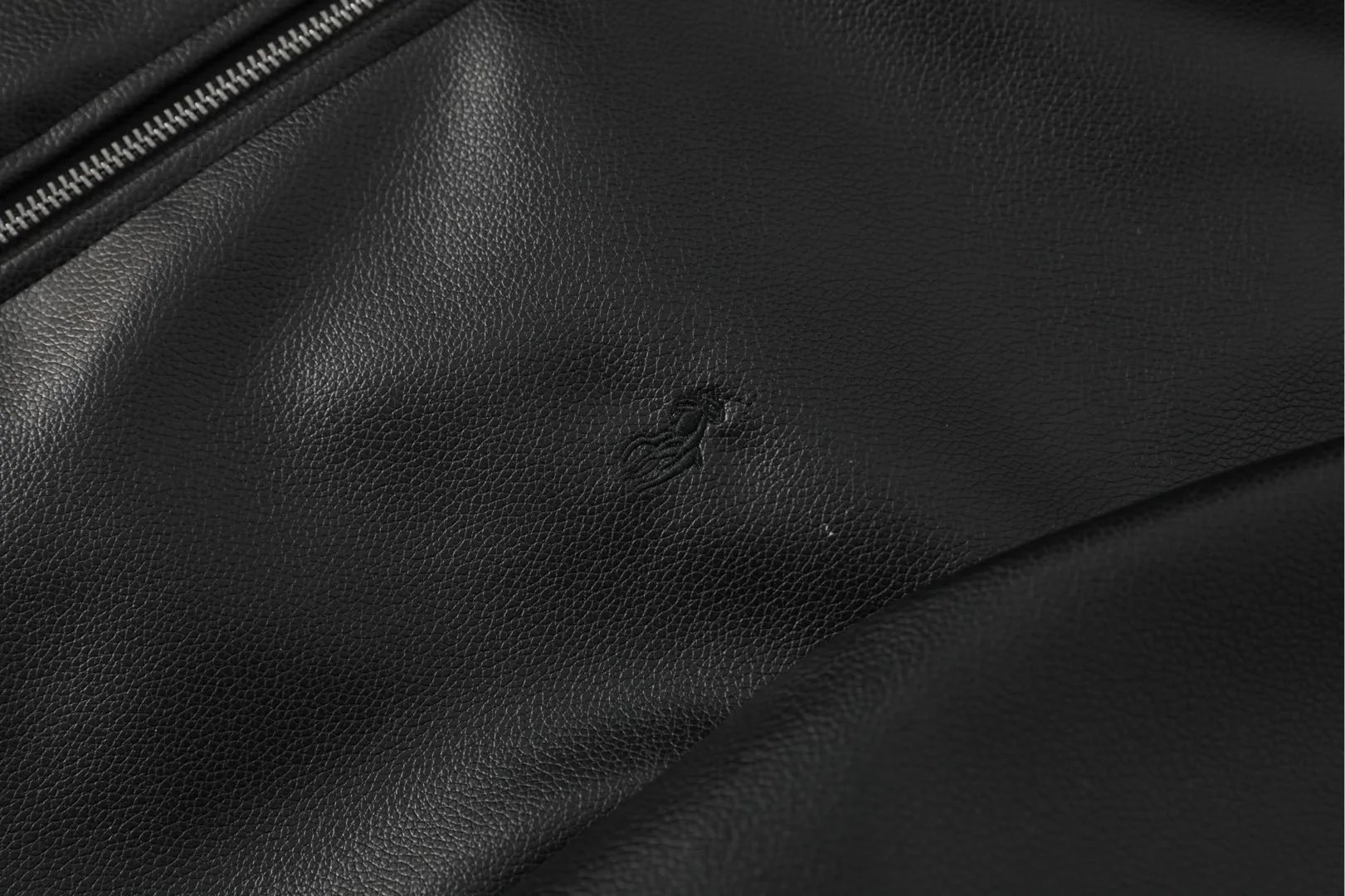 Polo Black Leather Jacket - Gallery Image 5 - Detailed View