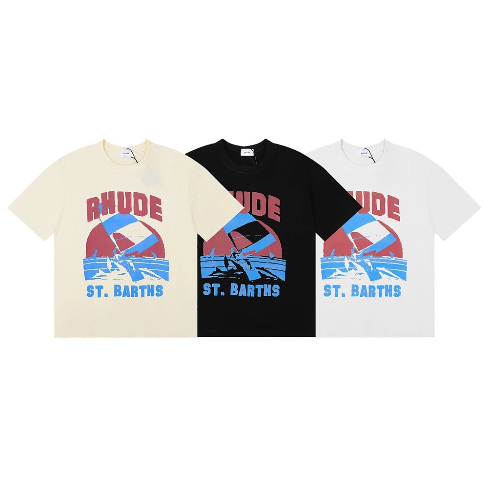 Rhude Sail Print T-Shirt Multi - High Quality Product Image - Cnfans