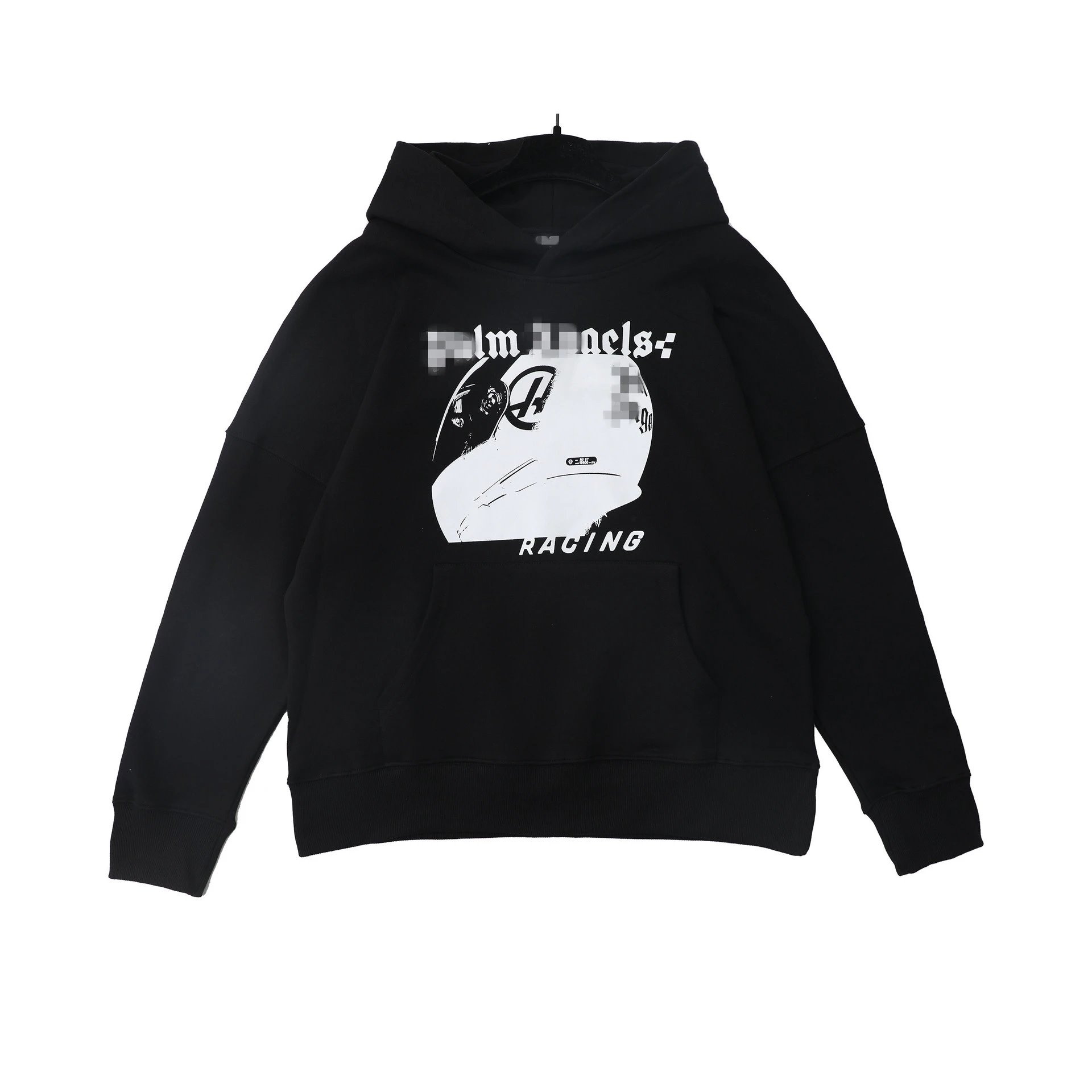 Palm Angels Racing Hoodie Black - Gallery Image 2 - Detailed View