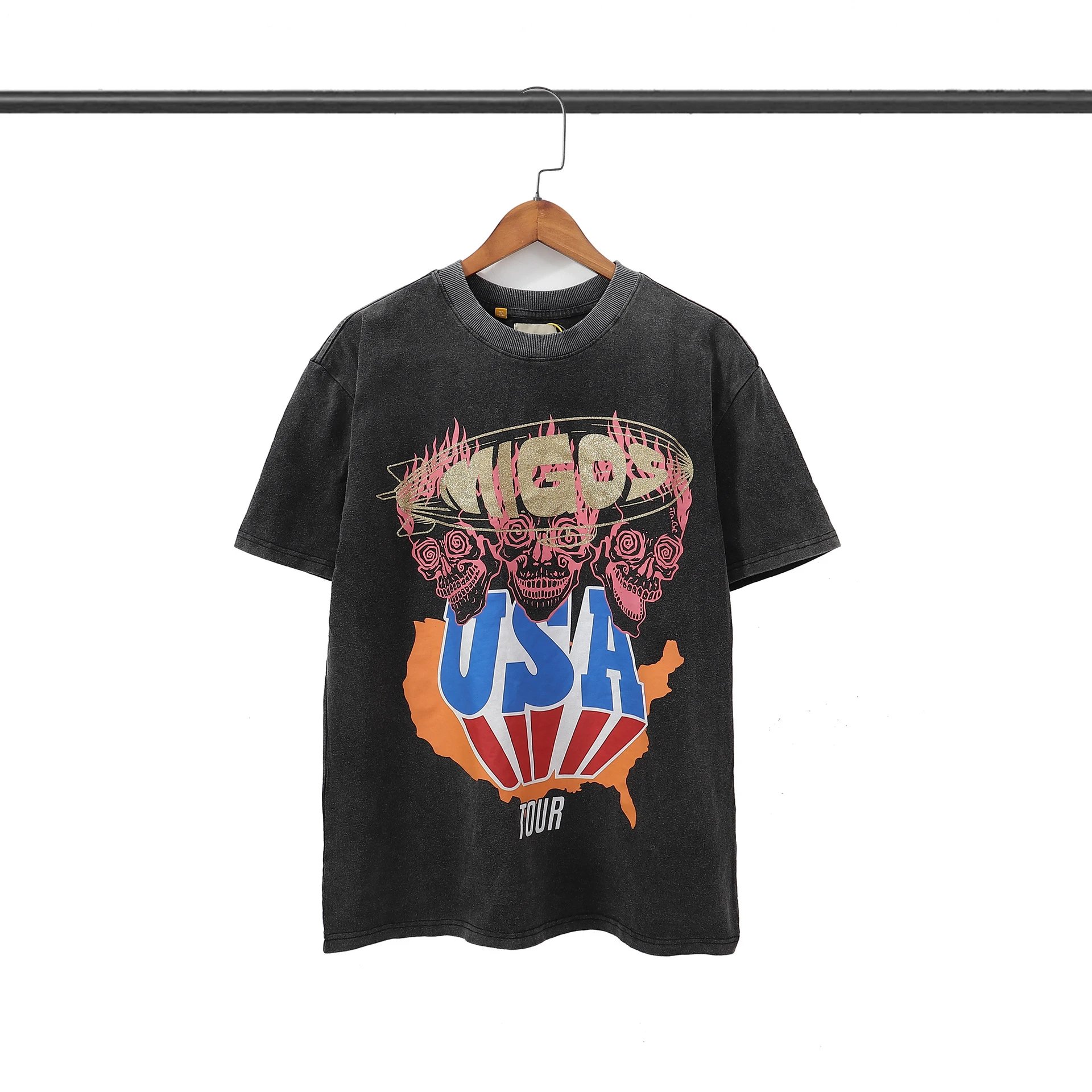 Gallery Dept Skull USA Tour Tee - Gallery Dept - Cnfans - $24.29