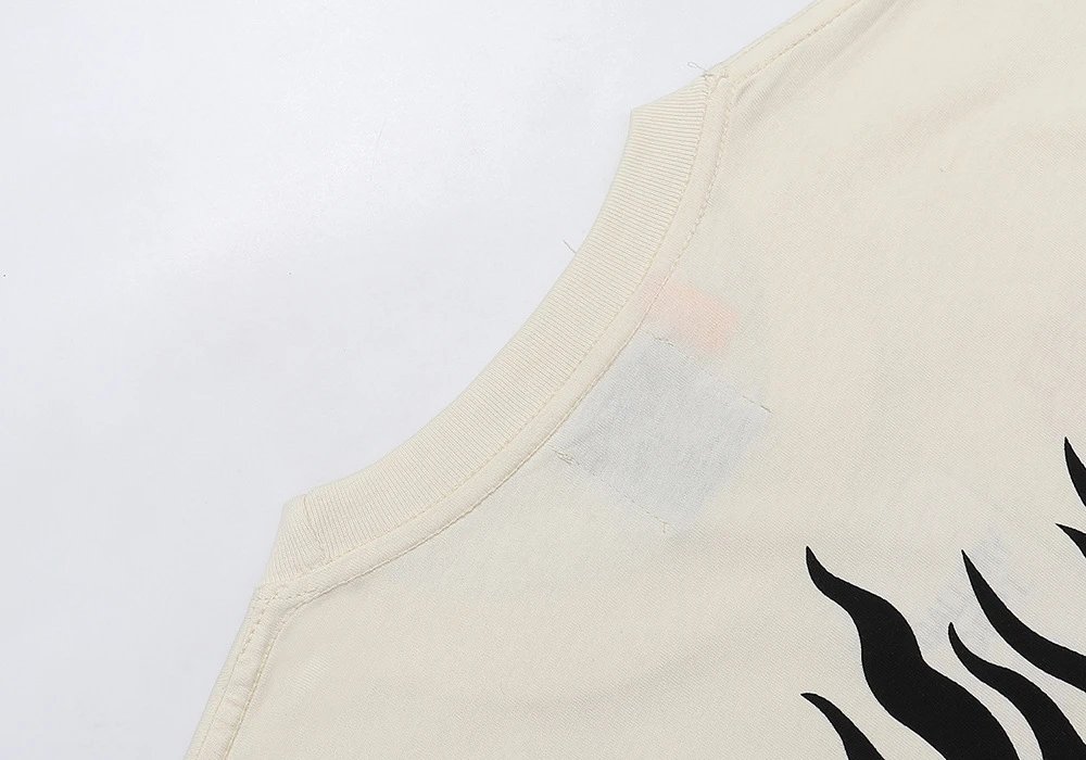 Gallery Dept Skull Flame Tee White - Gallery Image 9 - Detailed View