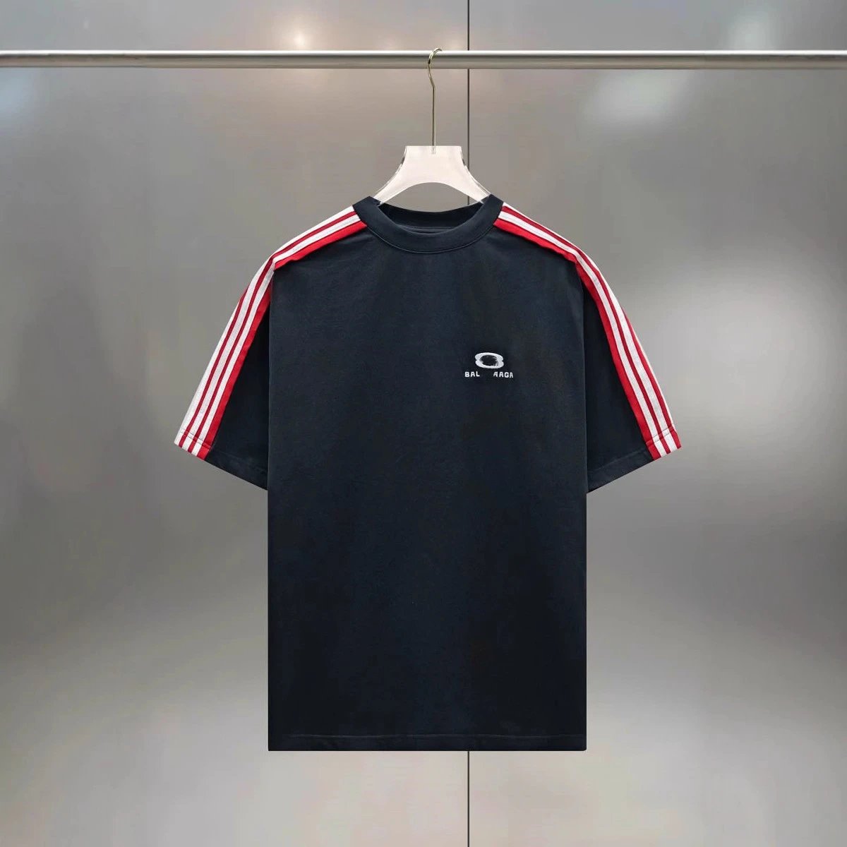 Unisex Oversized Cotton Stripe T-Shirt, Chalk White - Gallery Image 1 - Detailed View