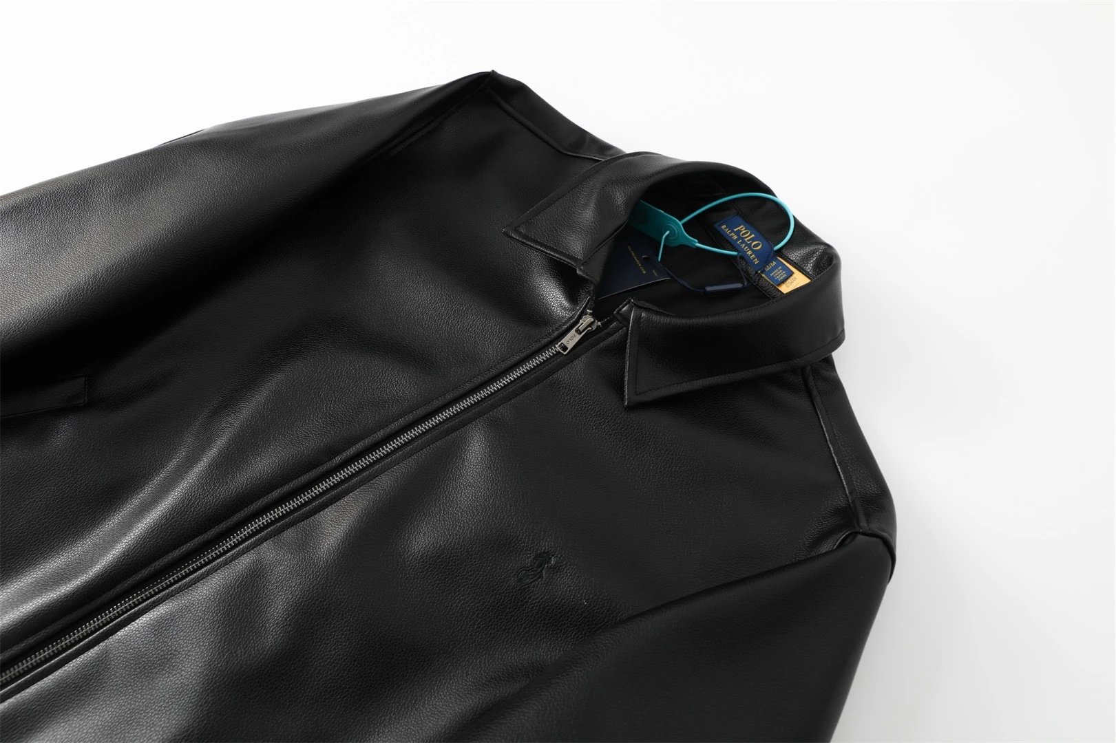 Polo Black Leather Jacket - Gallery Image 4 - Detailed View