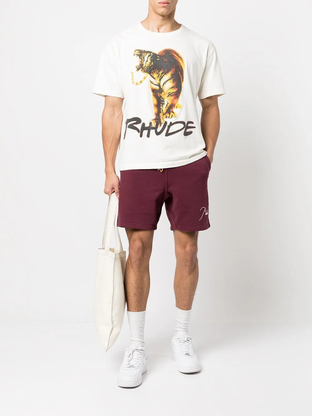 Rhude Tiger Print T-shirt Multicolor - Gallery Image 8 - Detailed View