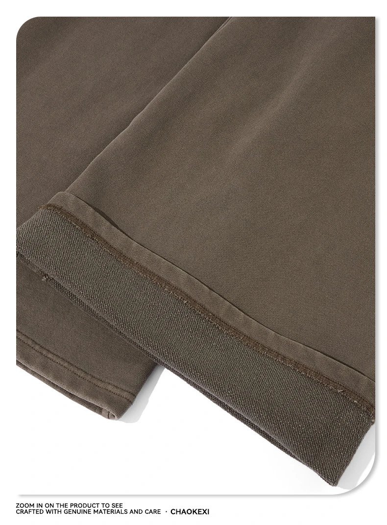 Wide Leg Cotton Lounge Pants Urban Style Jet Black - Gallery Image 10 - Detailed View