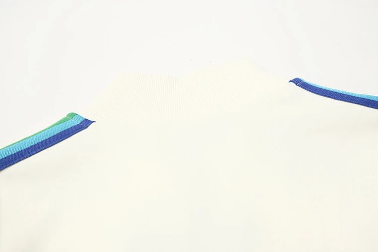 Retro Sporty Striped Jacket Unisex Relaxed Fit - Onyx - Gallery Image 8 - Detailed View