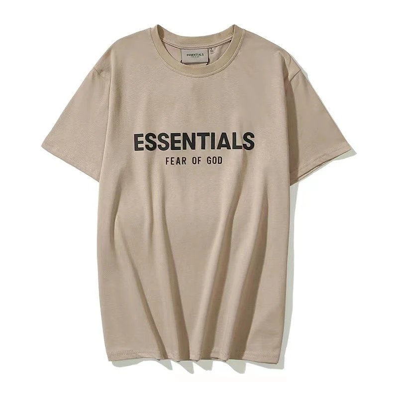 Streetwear Cotton Graphic Tee Sand Beige - Essentials - Cnfans - $19.03