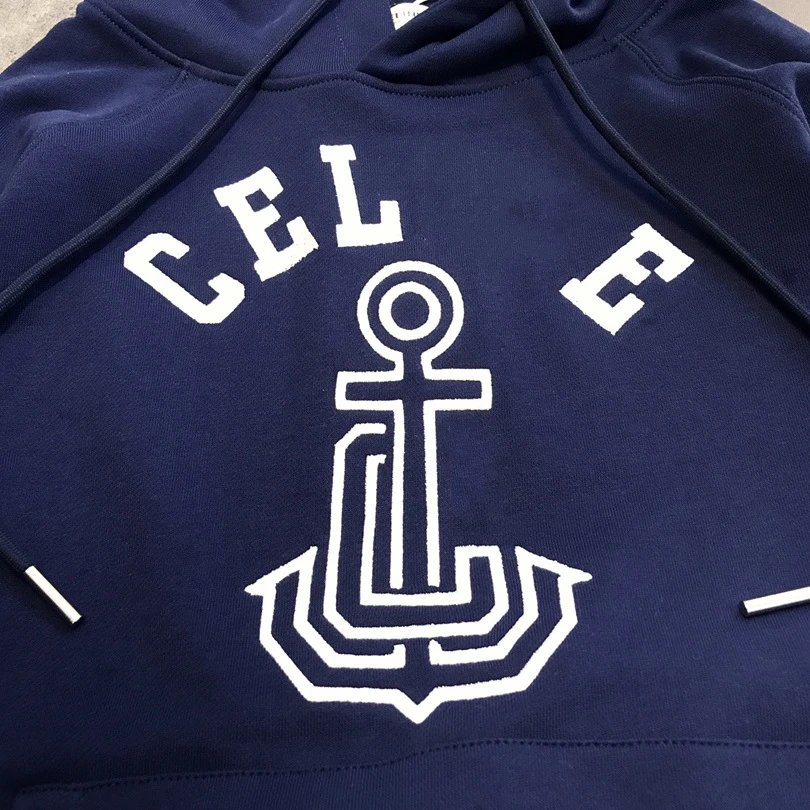 CEL Navy Blue Anchor Hoodie - Gallery Image 2 - Detailed View