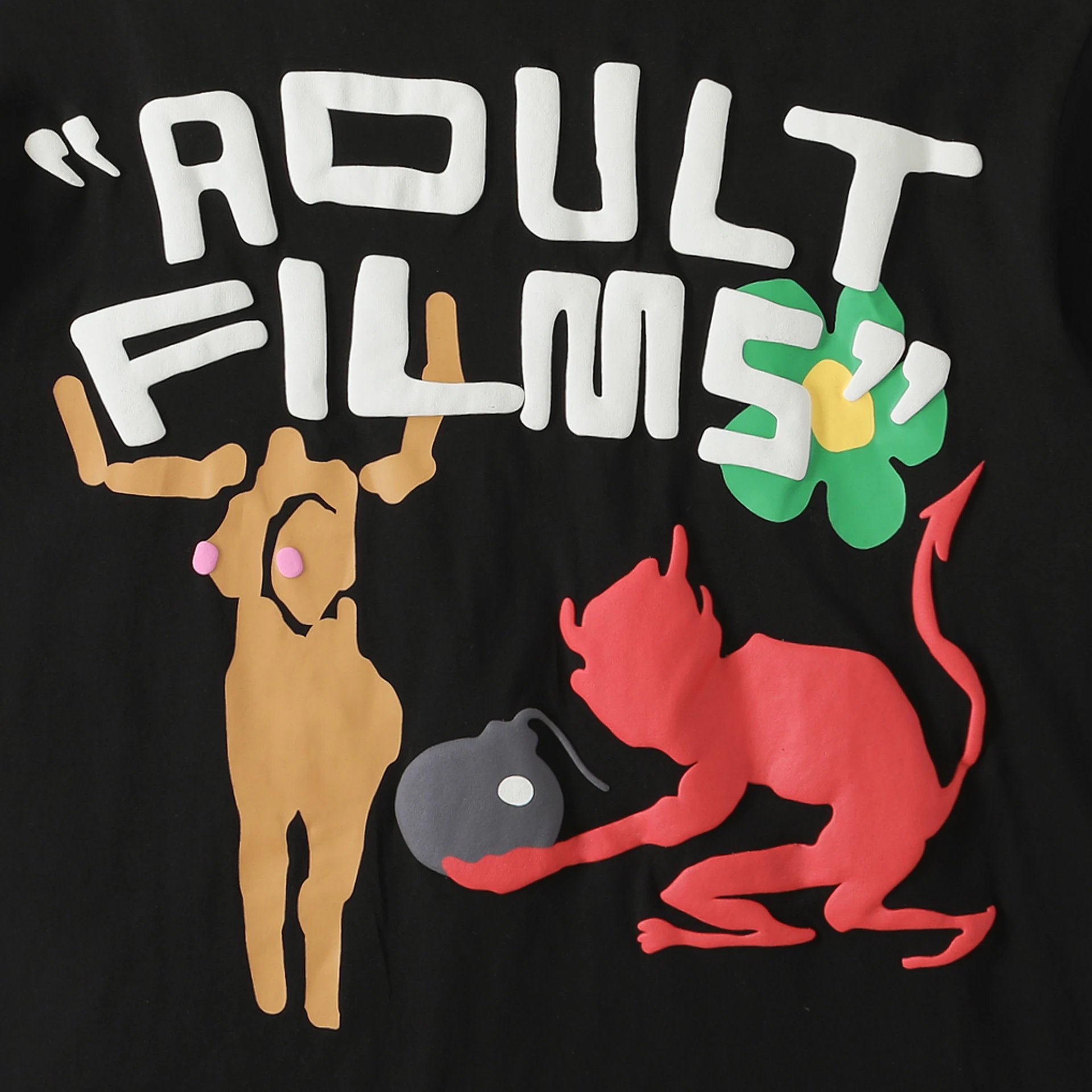 Graphic Cotton Tee Ebony - Gallery Image 7 - Detailed View