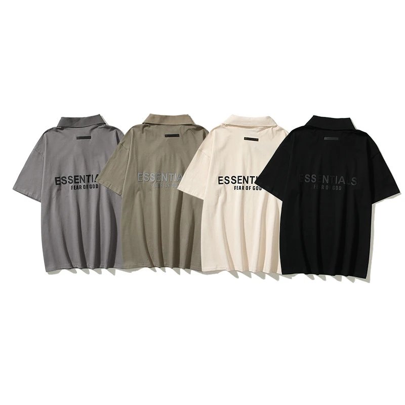 Casual Cotton Polo Shirt Taupe - Gallery Image 1 - Detailed View