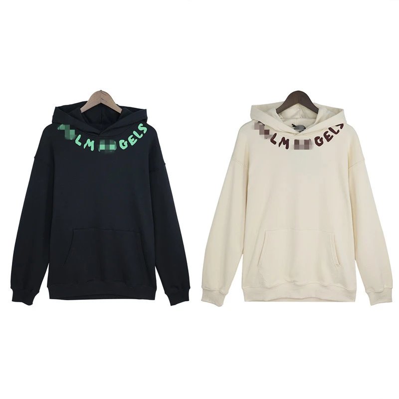 Street Style Cotton Blend Hoodie Unisex Onyx - Gallery Image 2 - Detailed View