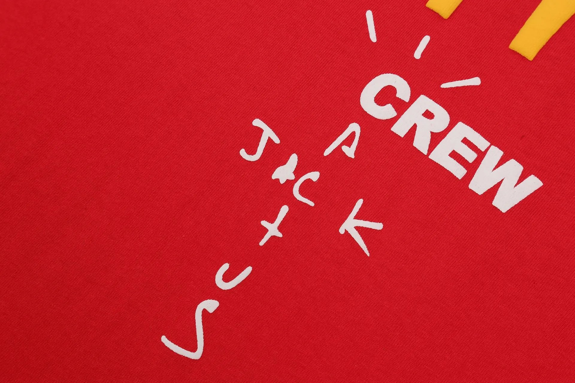 Street Style Cotton Graphic Tee Crimson Red - Gallery Image 8 - Detailed View