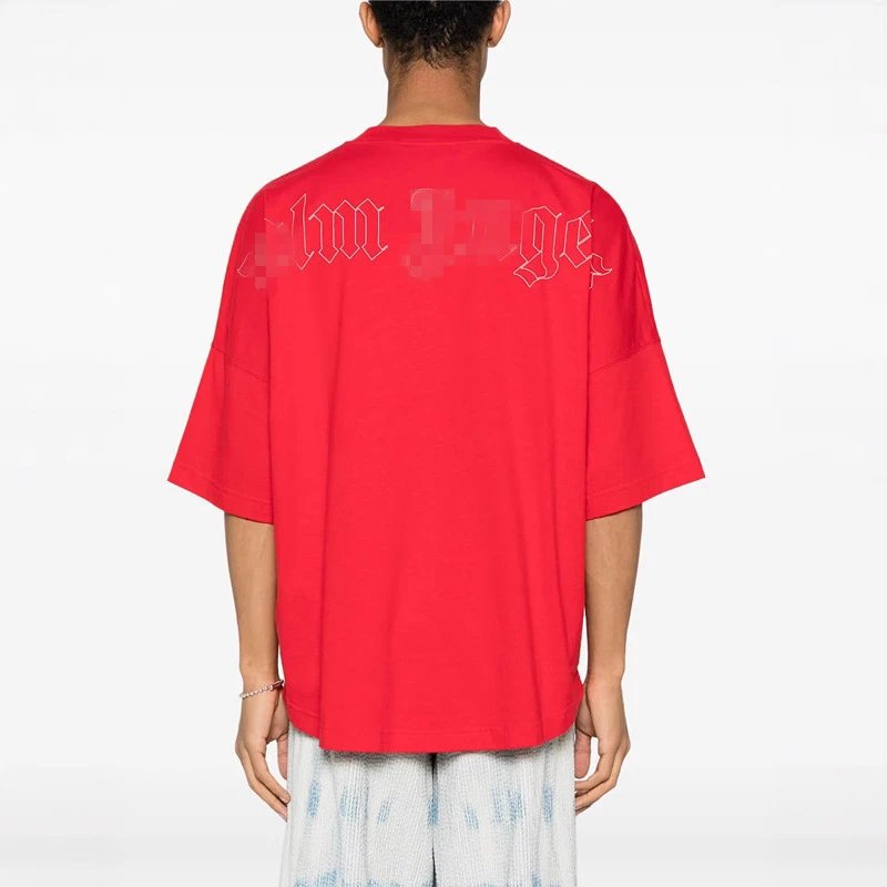 Street Dragon Embroidered Cotton T-Shirt Crimson Red - Gallery Image 12 - Detailed View