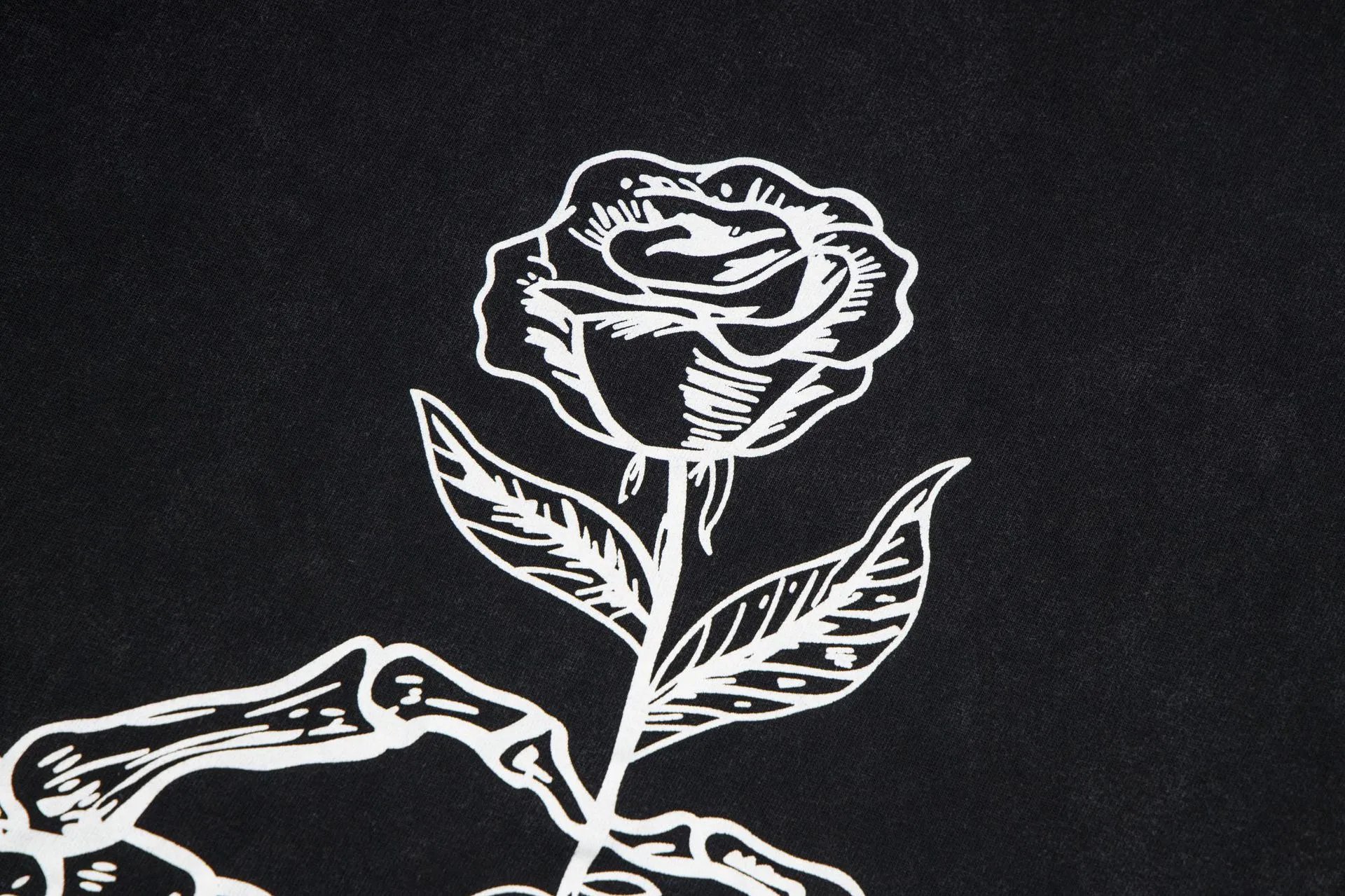 Gallery Dept Rose Skeleton Tee Black - Gallery Image 6 - Detailed View