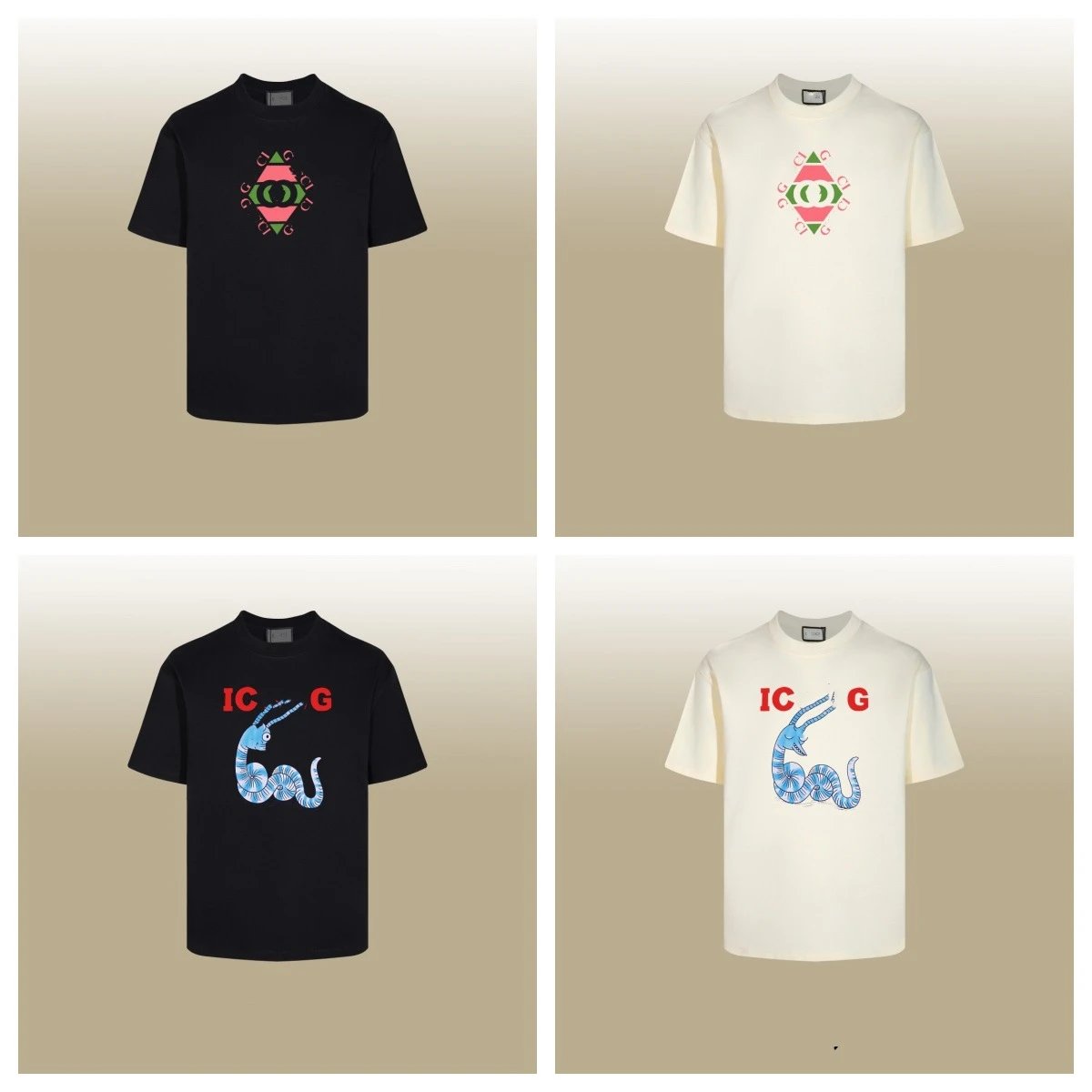 Casual Logo Cotton Tee Unisex Top Ecru - Gallery Image 10 - Detailed View