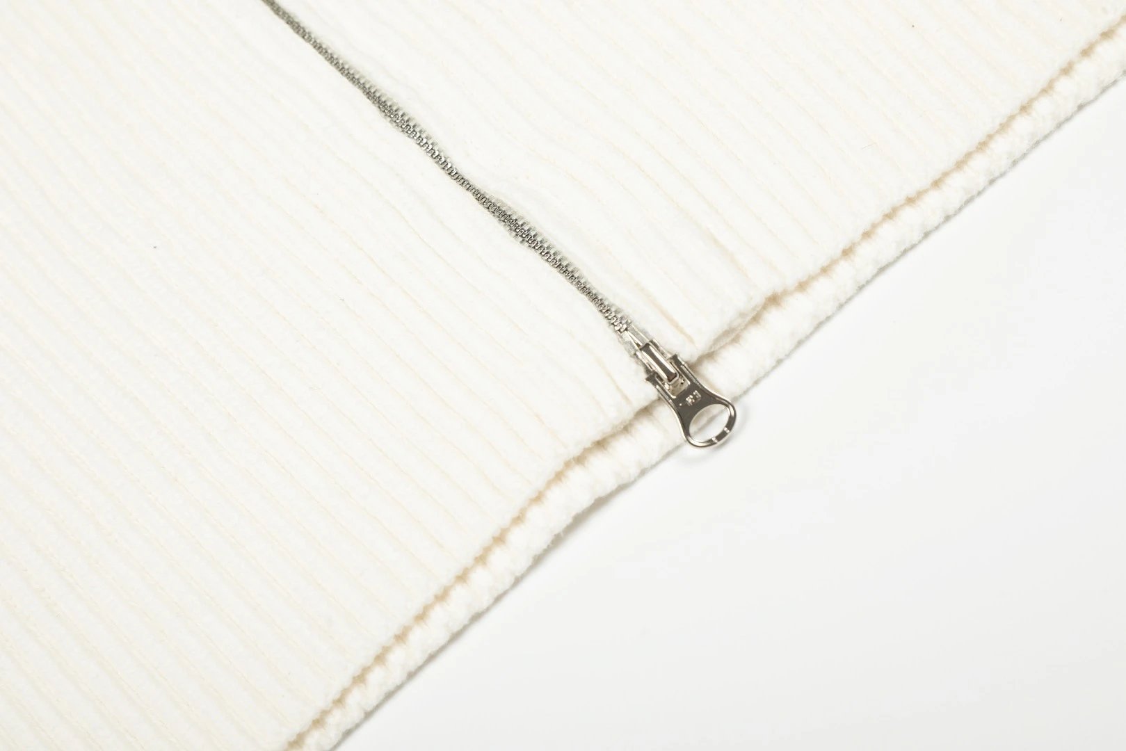 Classic Knit Zip Cardigan Women Ivory - Gallery Image 11 - Detailed View