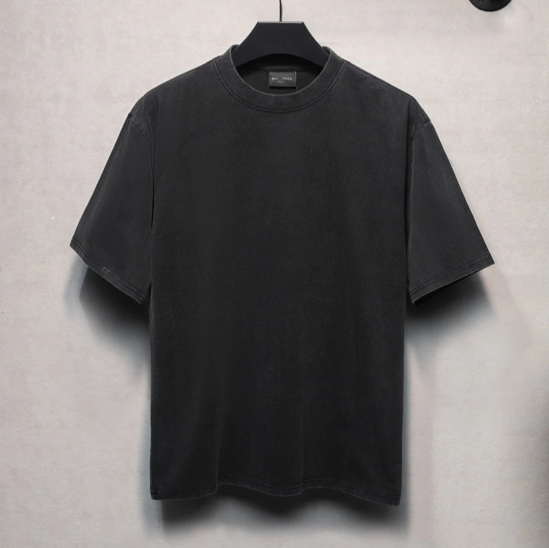 Balenciaga Rhinestone Logo Tee Black - Gallery Image 2 - Detailed View