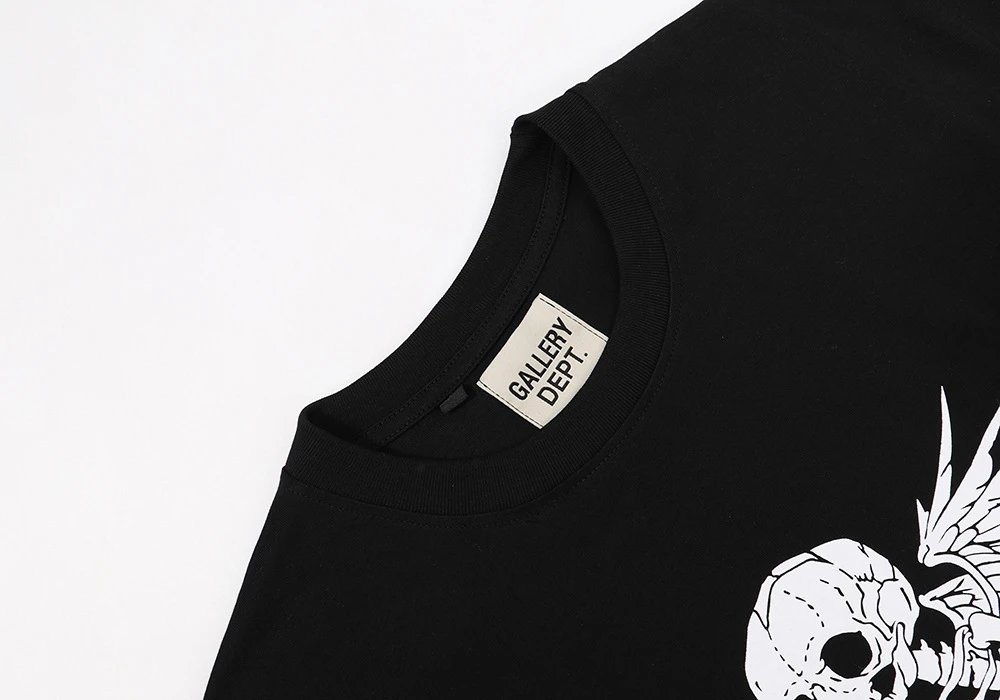 Gallery Dept Skull Rose Tee Black - Gallery Image 11 - Detailed View