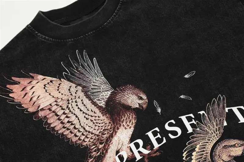 Represent Hunting Eagle Tee Black/White - Gallery Image 10 - Detailed View