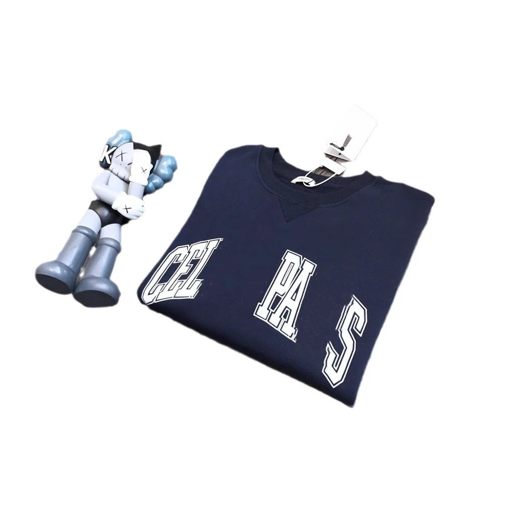 CEL Print Fashion Pullover Sweatshirt Blue - Gallery Image 6 - Detailed View