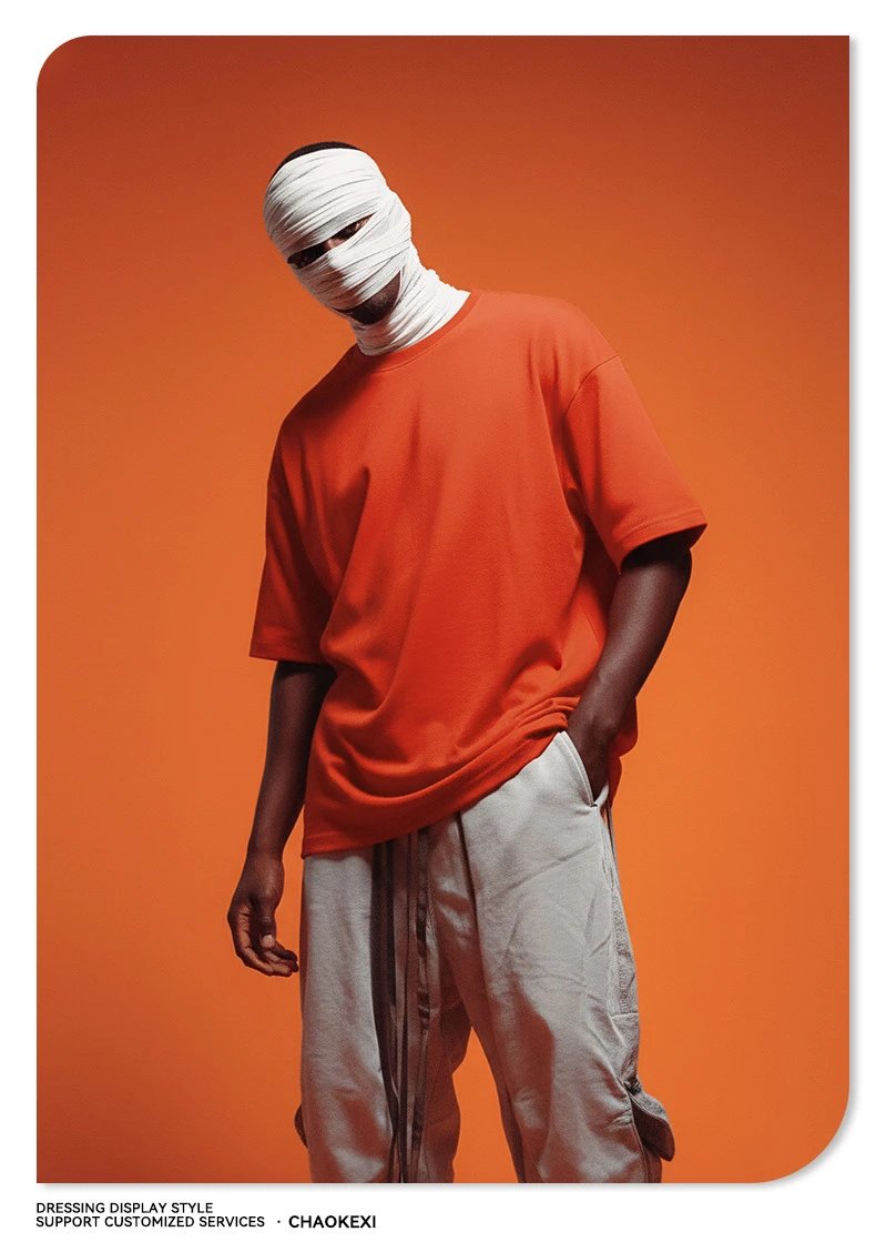 Men's Retro Short Sleeve Tee Basic Top Cerulean - Gallery Image 8 - Detailed View