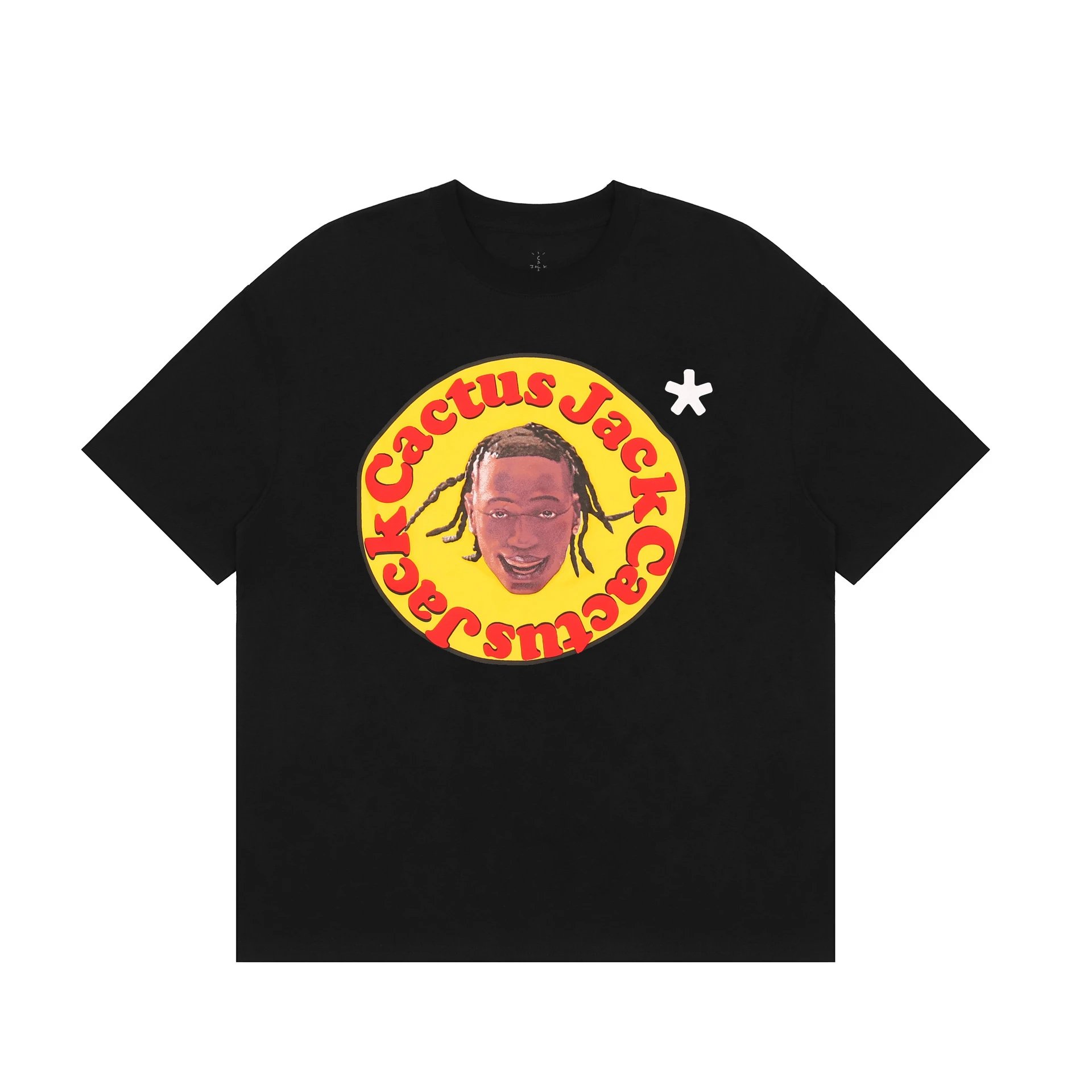 Streetwear Graphic Relaxed Cotton Tee Ebony Black - Gallery Image 2 - Detailed View