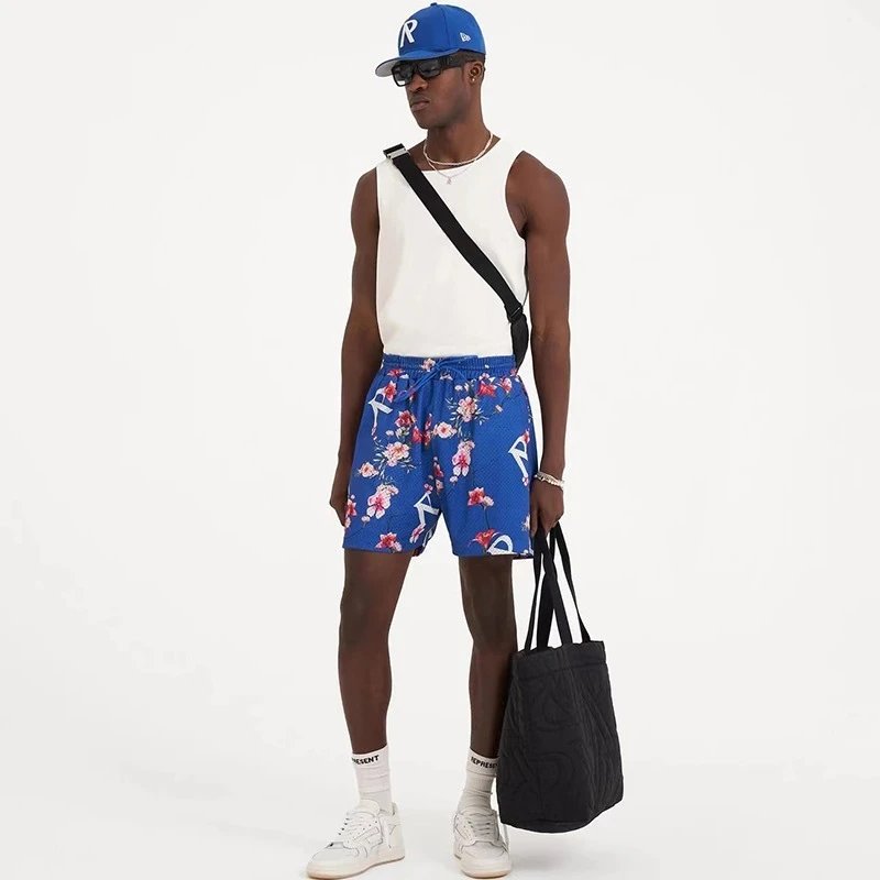 Represent Floral Mesh Shorts Multi - Gallery Image 10 - Detailed View