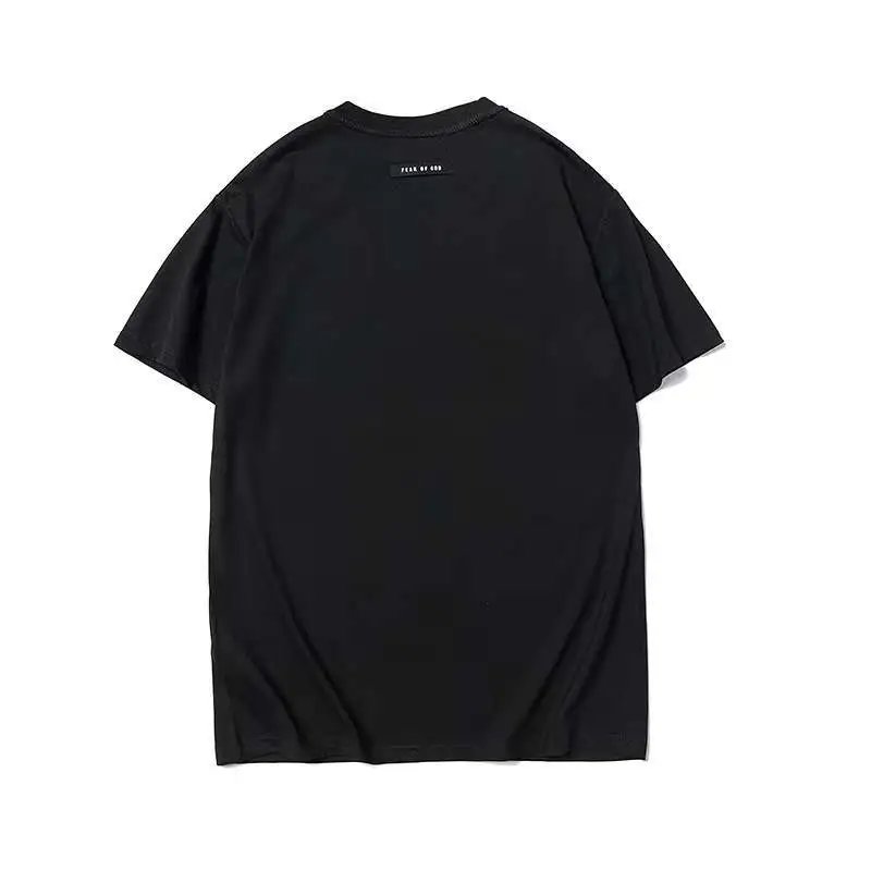 Oversized Cotton Streetwear T-Shirt Onyx Black - Gallery Image 2 - Detailed View