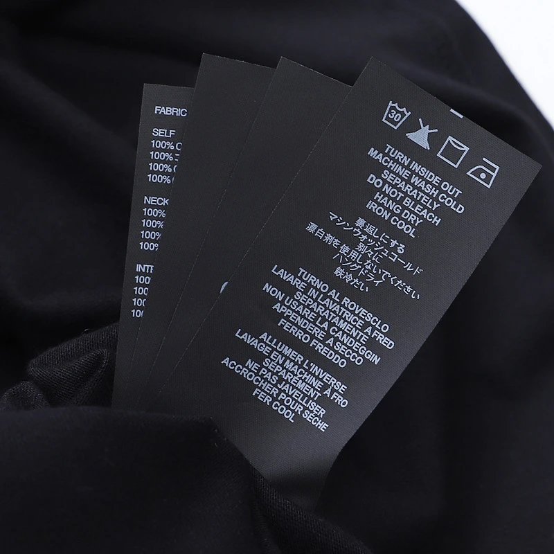 Streetwear Cotton Graphic Tee Loose Fit Jet Black - Gallery Image 8 - Detailed View