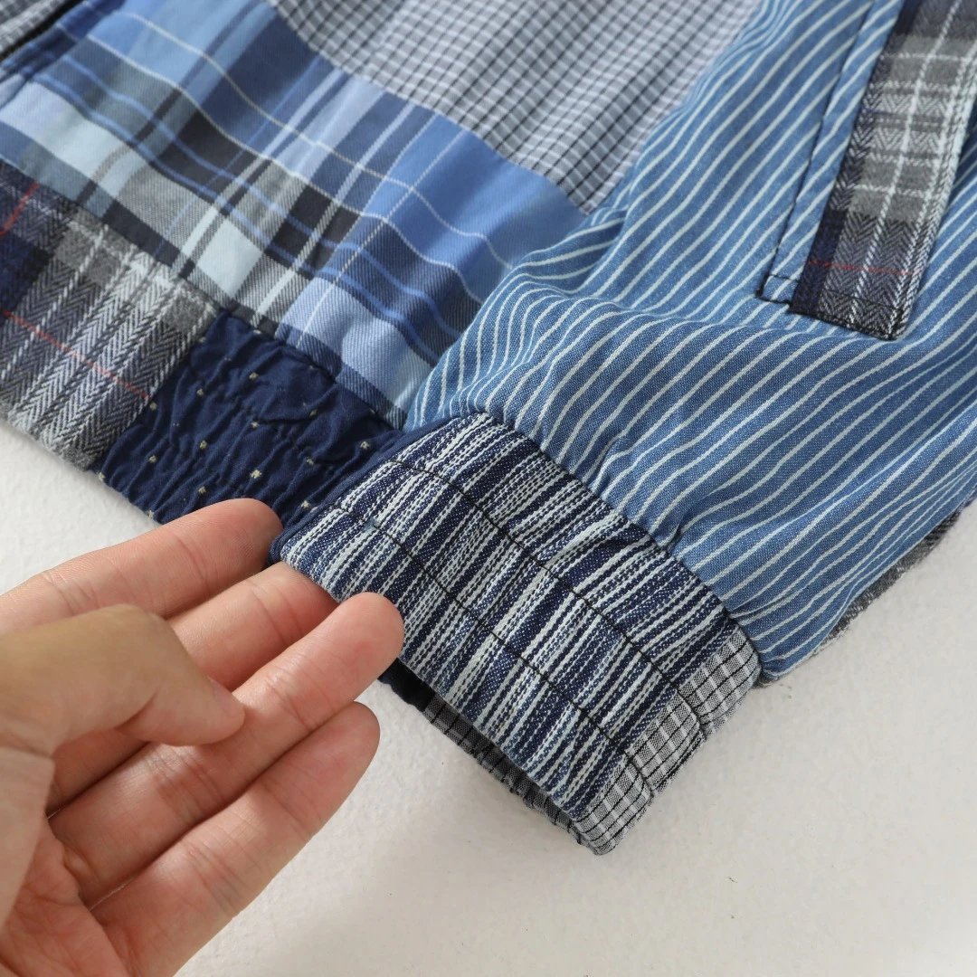 Denim Patchwork Reversible Jacket - Indigo - Gallery Image 9 - Detailed View