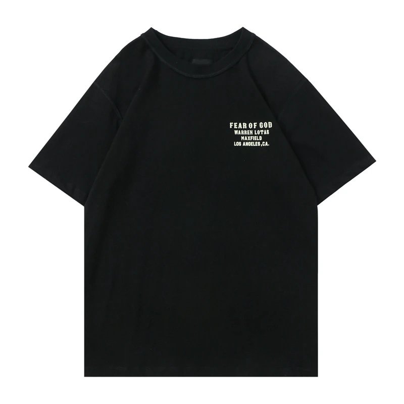 Streetwear Cotton Graphic Tee Ebony Black - Gallery Image 2 - Detailed View