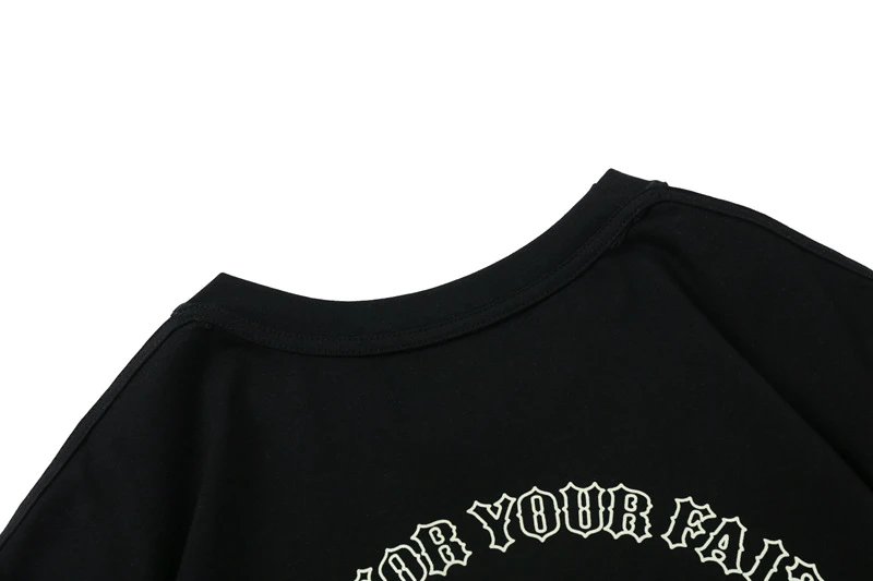 Streetwear Cotton Graphic Tee Ebony Black - Gallery Image 4 - Detailed View