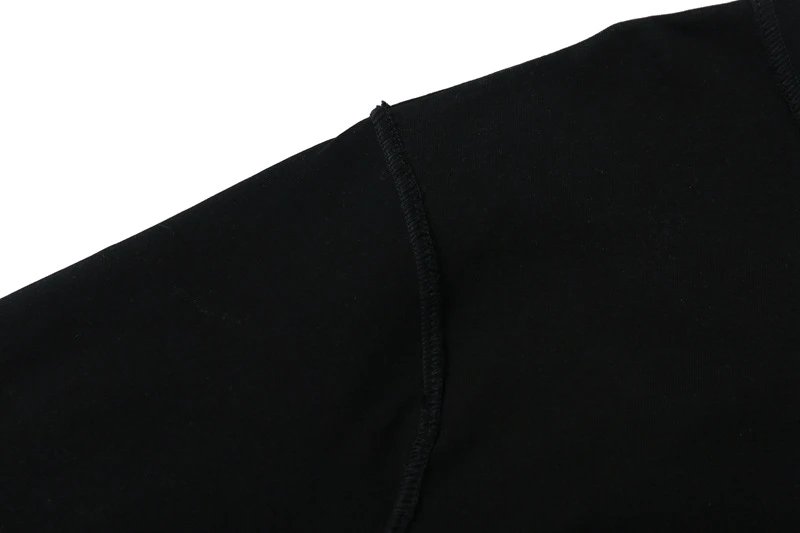 Streetwear Cotton Graphic Tee Ebony Black - Gallery Image 5 - Detailed View