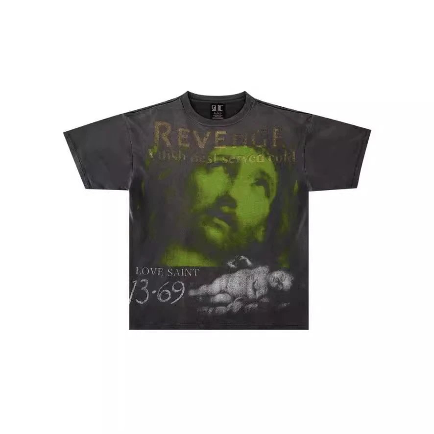 Saint Abstract Print T-Shirt Multi - High Quality Product Image - Cnfans