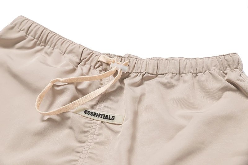 Reflective Letter Casual Shorts Sand Beige - Gallery Image 7 - Detailed View