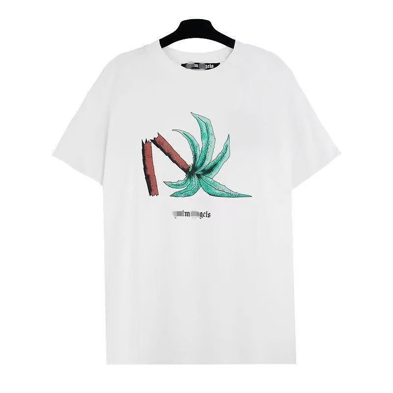 Broken Palm Tree Graphic Cotton Tee Off-White - Gallery Image 3 - Detailed View