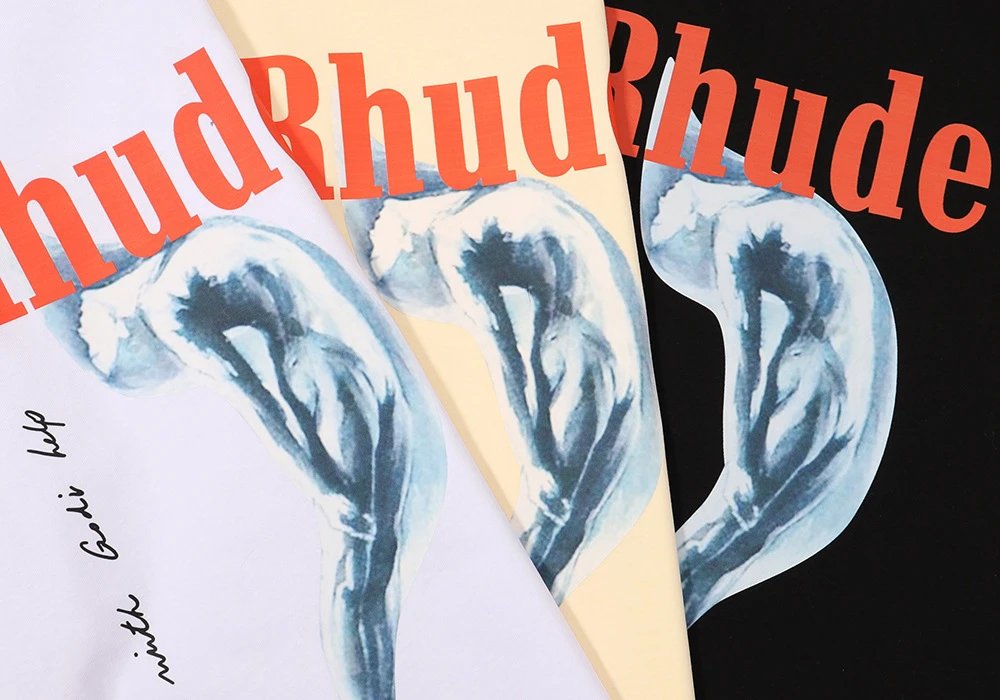 Rhude Abstract Art Printed Tee Multicolor - Gallery Image 9 - Detailed View